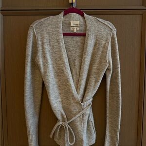 Wilfred Light Gray Wrap Cardigan